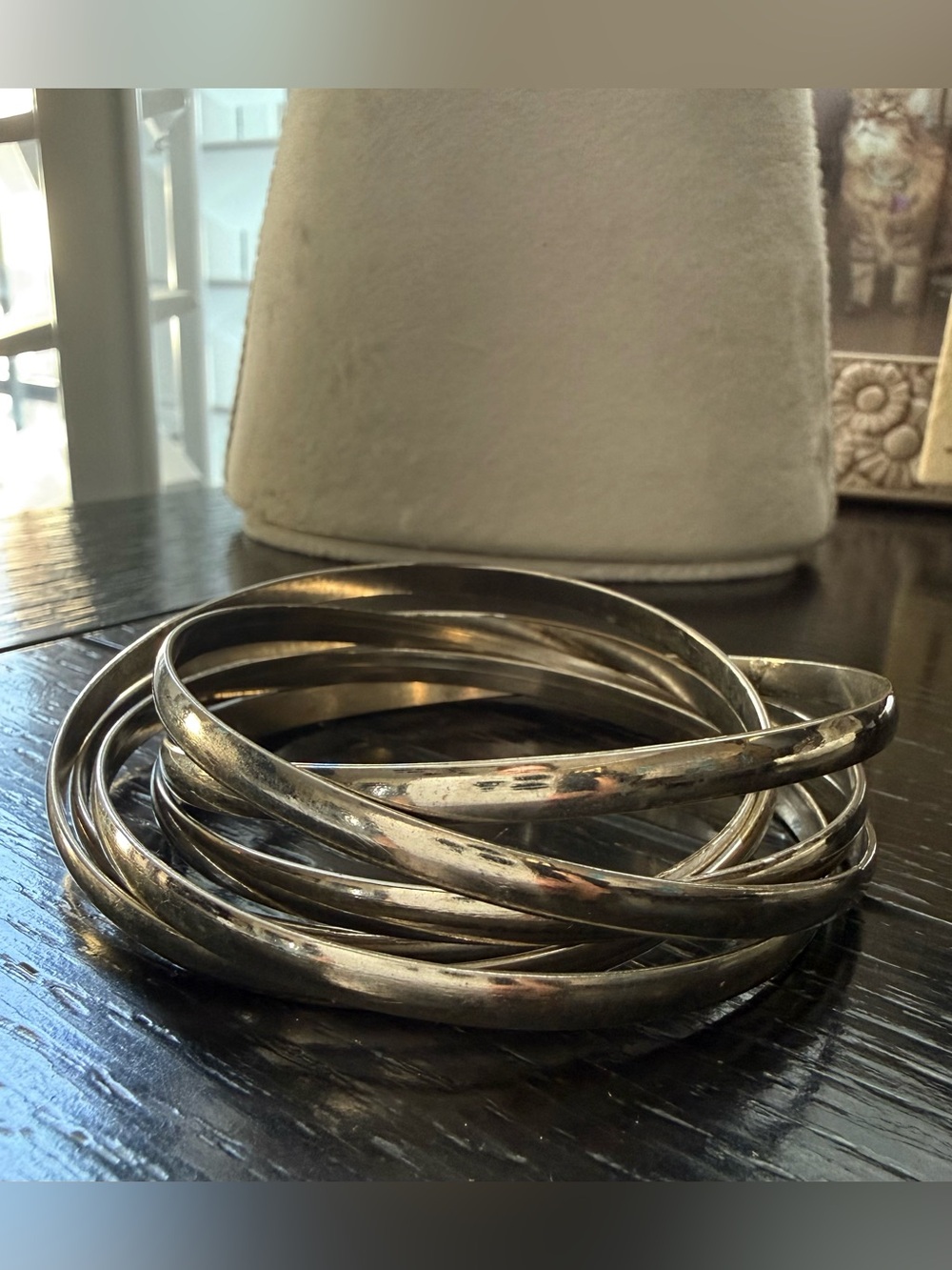 Vintage Multi-Interlocking Bangle Bracelets - Picture 2 of 3